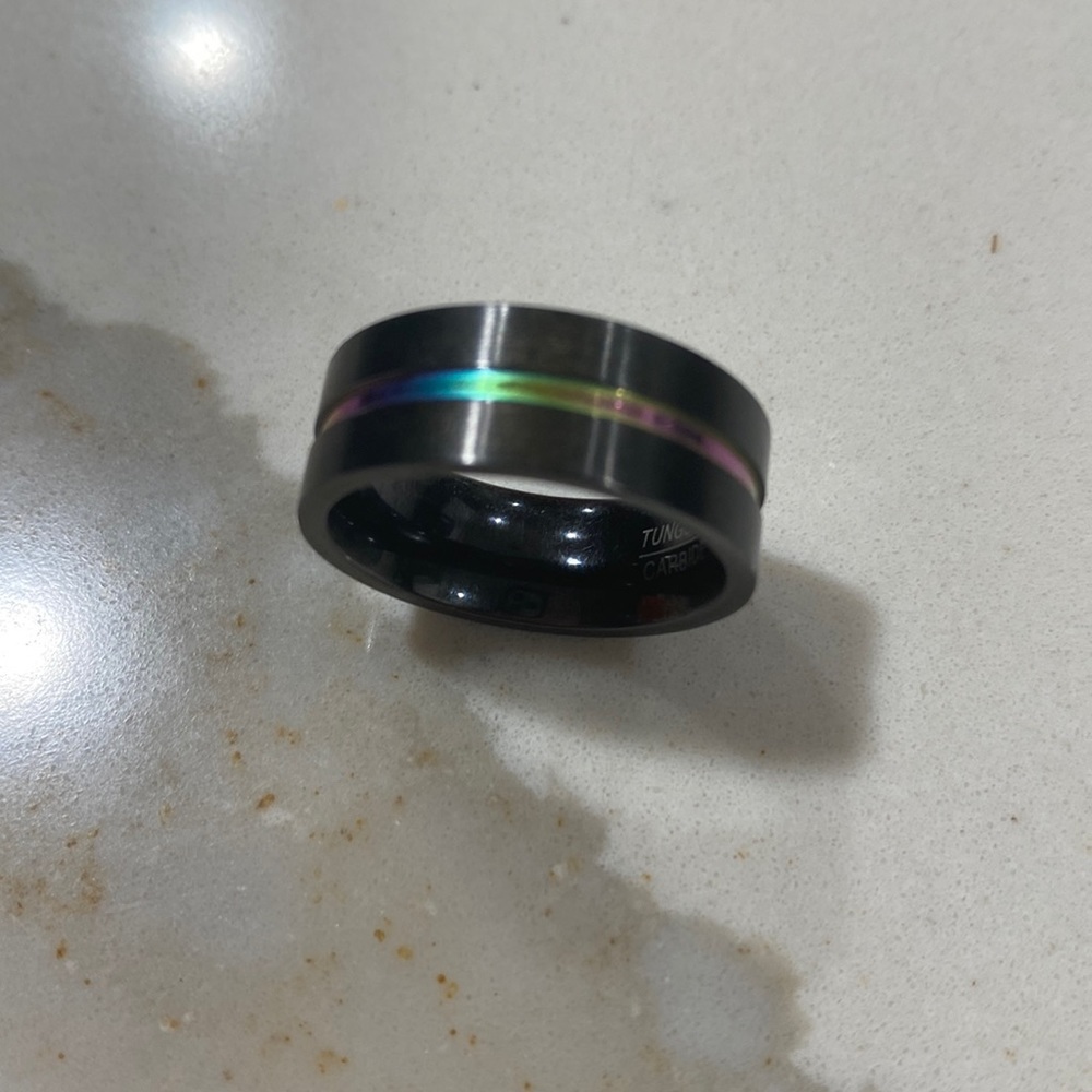 Tungsten carbide ring or wedding band